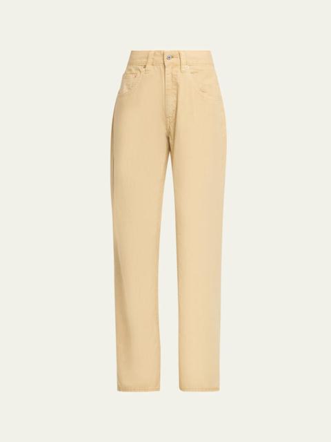 6397 Slim Bootcut Cotton Canvas Trousers