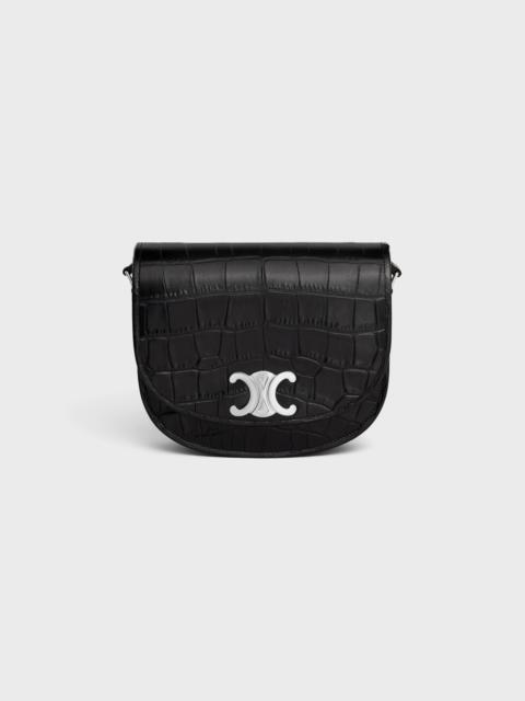 CELINE MEDIUM BESACE TRIOMPHE in CROCODILE EMBOSSED CALFSKIN