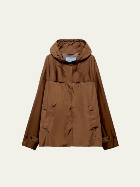 Prada Hooded Drawstring Nylon Jacket