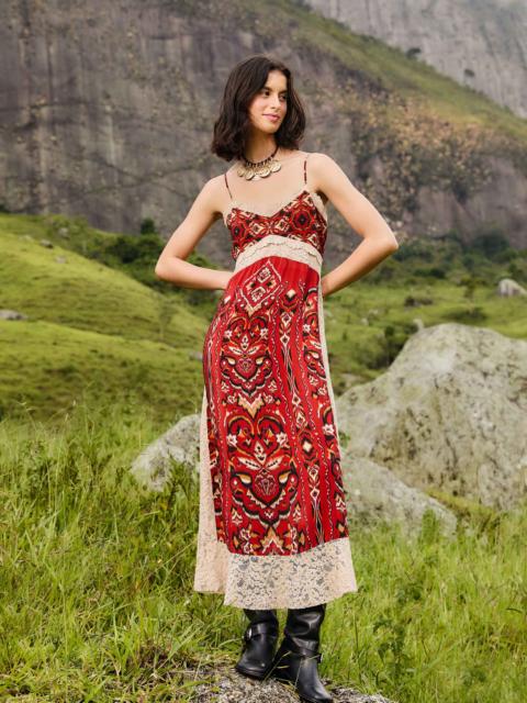 Sand Ainika Pineapple Ikat Midi Dress
