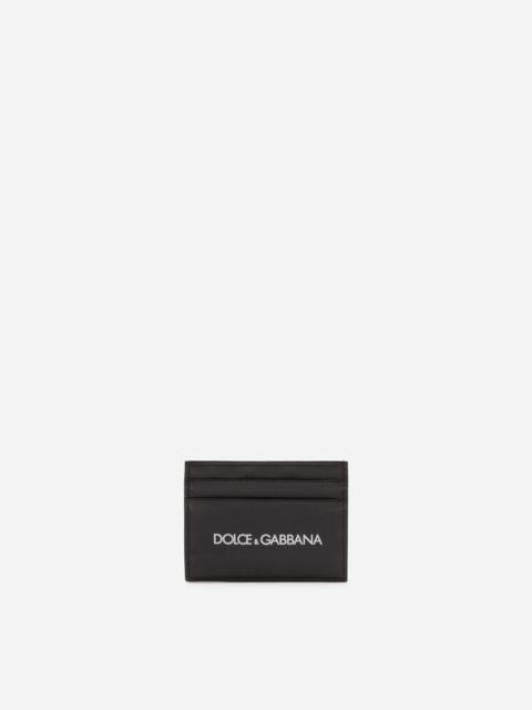 Dolce & Gabbana Calfskin credit card holder with printed logo
