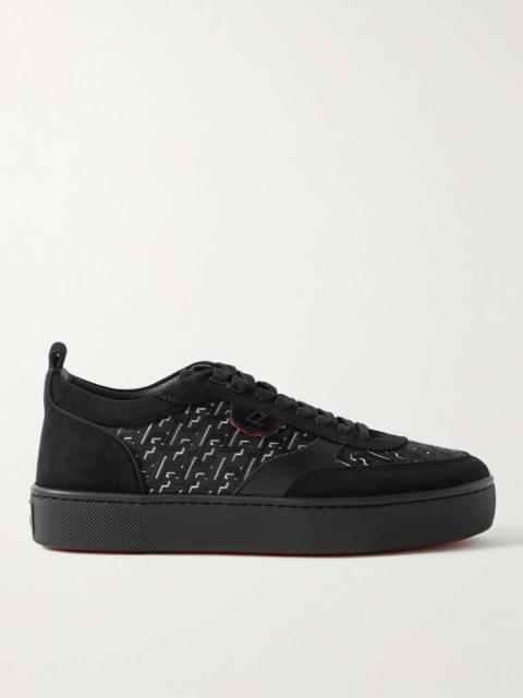 Christian Louboutin Happyrui Suede and Leather-Trimmed Rubber Sneakers