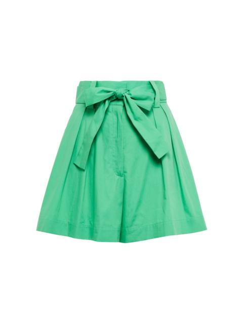 Oscar de la Renta High-rise wide-leg cotton shorts