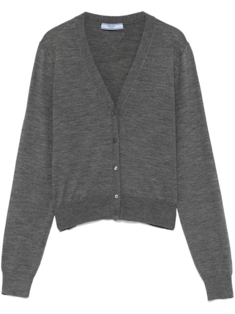 Prada V-Neck Lightweight Knit Wool Cardigan Clothing