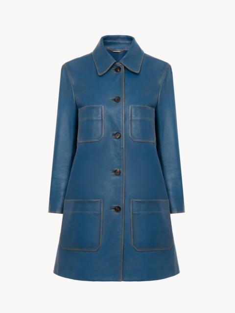 Chloé SINGLE-BREASTED COAT IN LEATHER