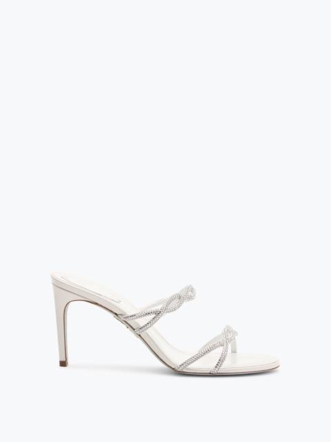 RENE CAOVILLA BRAID IVORY SLIDER SANDAL 80