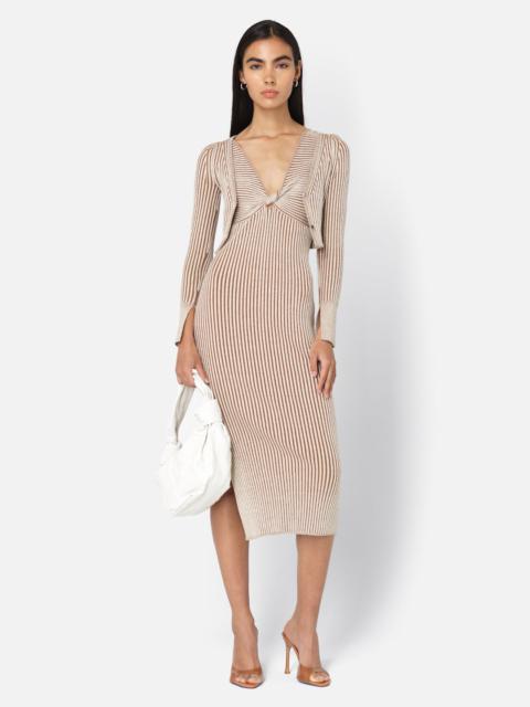 John Elliott PIPER SILK RIB TWIST DRESS