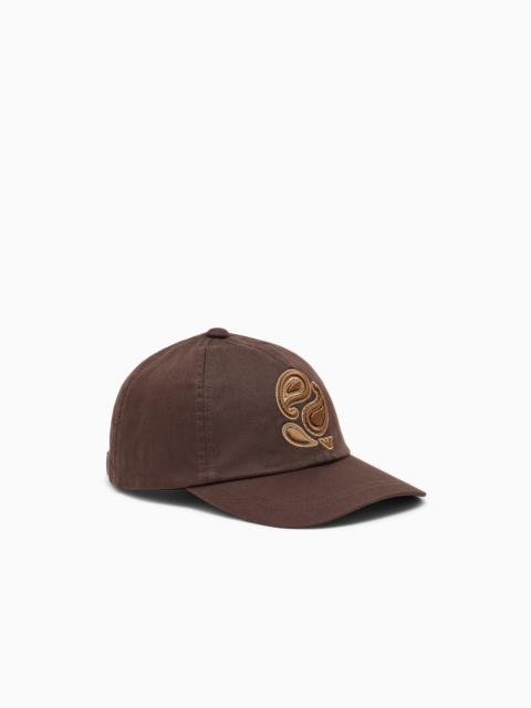 EMPORIO ARMANI BASEBALL CAP WITH BOTEH CAPSULE EMBROIDERY