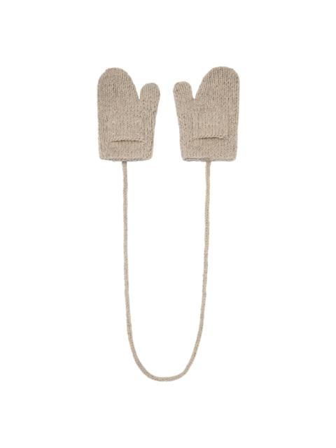 Maison Margiela Beige Shetland Wool Mittens