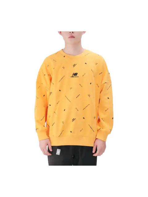 New Balance Men's New Balance Alphabet Full Print Pullover Round Neck Yellow AMT13387-HAB