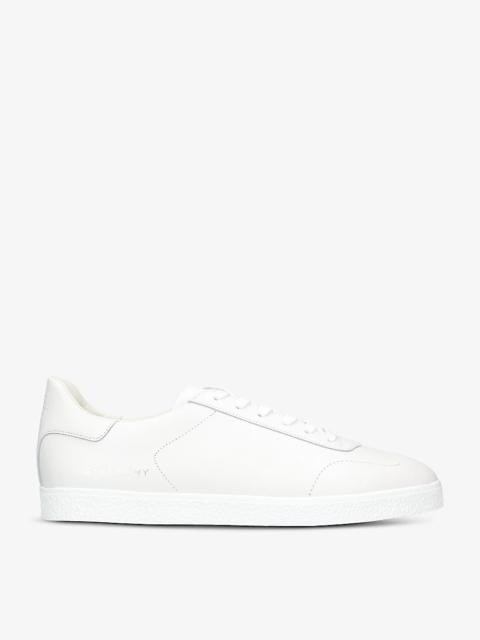 Town leather low-top trainers
