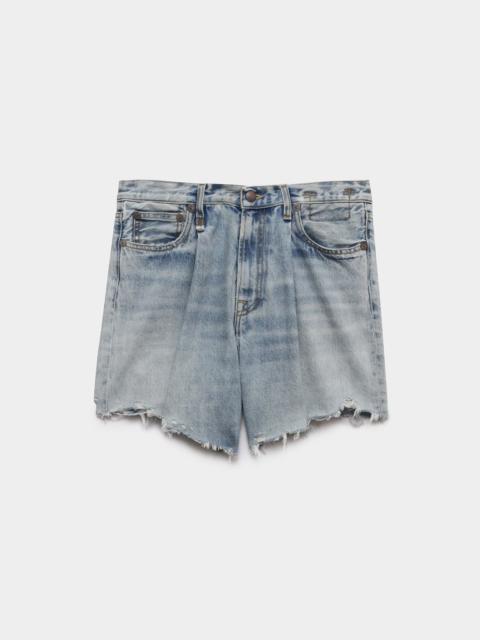 R13 Damon Pleated Short - Lennon Blue | R13 Denim