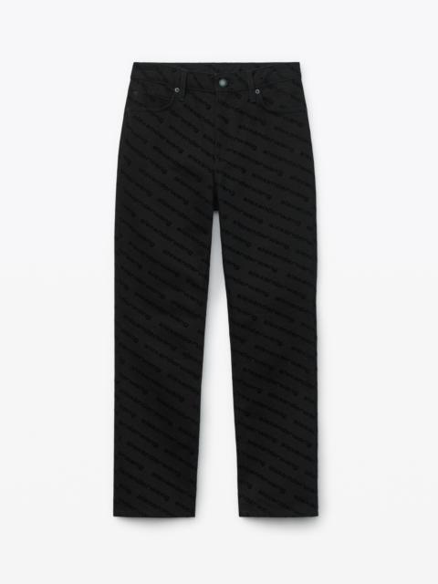 Alexander Wang HIGH RISE LOGO PRINT JEAN