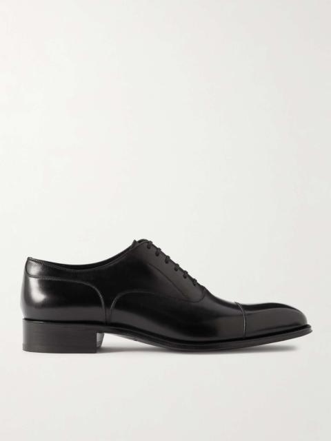 TOM FORD Caydon Burnished-Leather Oxford Shoes