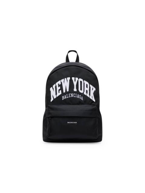 BALENCIAGA Men's Cities New York Explorer Backpack  in Black