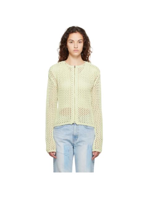 OPEN YY Beige Zip Sweater