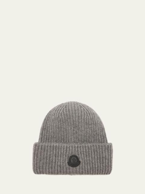 Moncler Men's Ribbed Cashmere Beanie