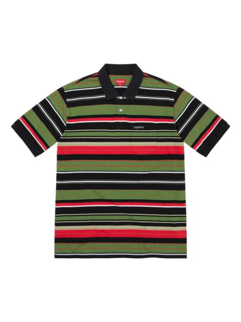 Supreme Supreme Multi Stripe Polo Shirt 'Black Green Red' SUP-SS23-041