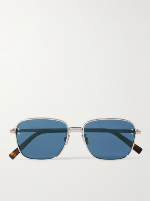Dior CD Diamond S4U D-Frame Silver-Tone and Tortoiseshell Acetate Sunglasses Silver