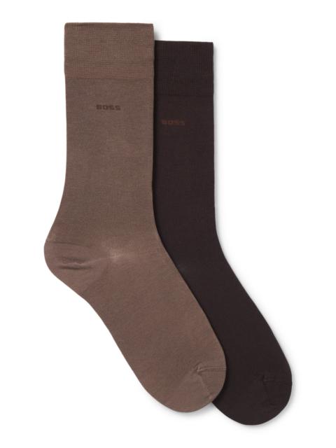BOSS TWO-PACK OF REGULAR-LENGTH SOCKS IN A MERCERIZED-COTTON