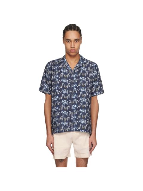 ORLEBAR BROWN Navy Maitan Linen Shirt