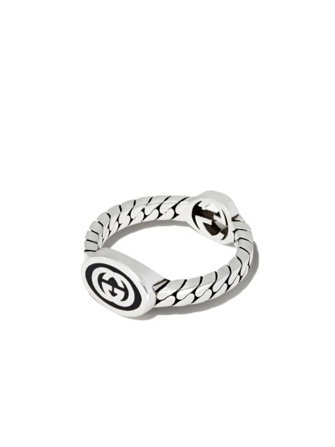 GUCCI Interlocking G sterling silver ring