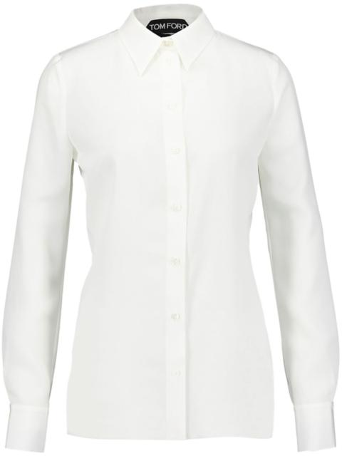 TOM FORD long-sleeved satin-weave shirt