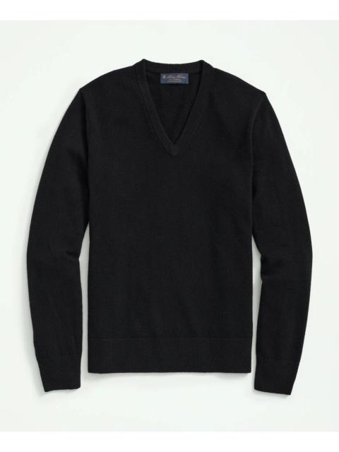 Brooks Brothers 3-Ply Cashmere V-Neck Sweater