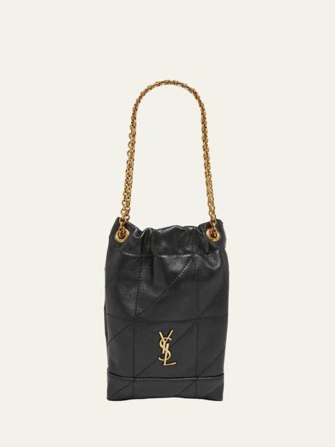 SAINT LAURENT Jamie Mini YSL Quilted Leather Pochon Shoulder Bag