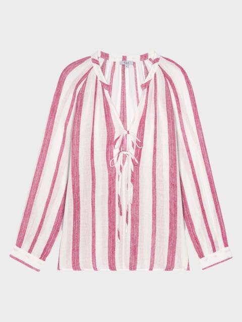 Rails Brielle Stripe Linen-Blend Blouse