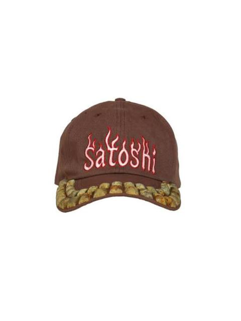 SATOSHI NAKAMOTO Satoshi Nakamoto 'Studded Flame' Cap (Brown)