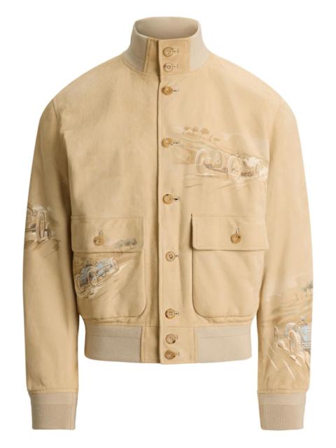 Ralph Lauren Hayworth painted suede jacket
