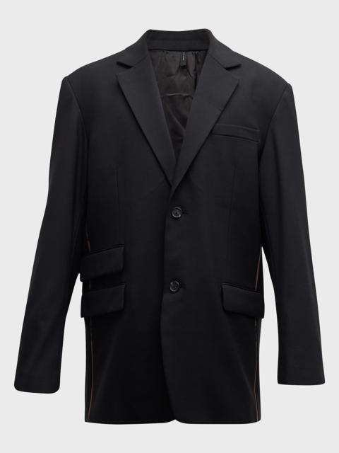 Helmut Lang Men's Oversized Wool-Blend Blazer