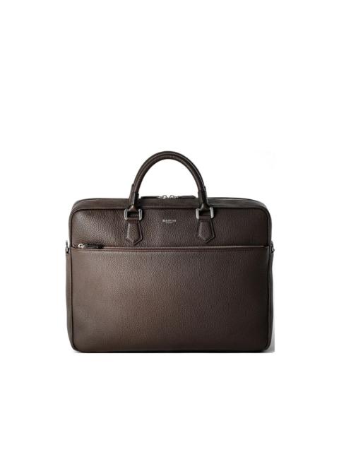 Serapian Slim grainy leather briefcase