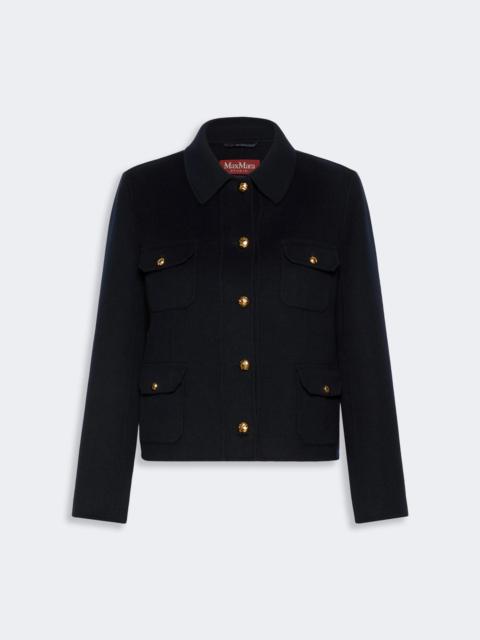 Max Mara VENERE Wool, cashmere and silk varsity jacket - NAVY