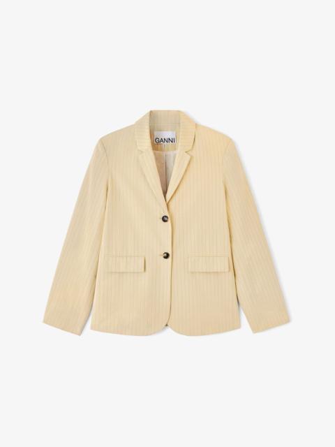 GANNI BLAZER IN BEIGE SUITING