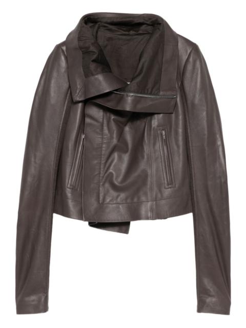 Rick Owens asymmetric leather coat