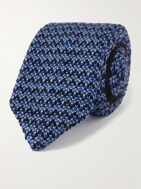 8.5cm Crochet-Knit Wool and Silk-Blend Tie