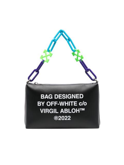 Off-White Block Pouch Quote clutch bag