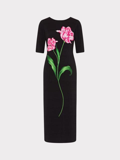 MILLY Abbygail Placement Poppy Jersey Dress