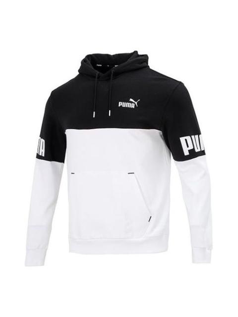 PUMA Power Logo Printing Colorblock Sports Black 670937-01