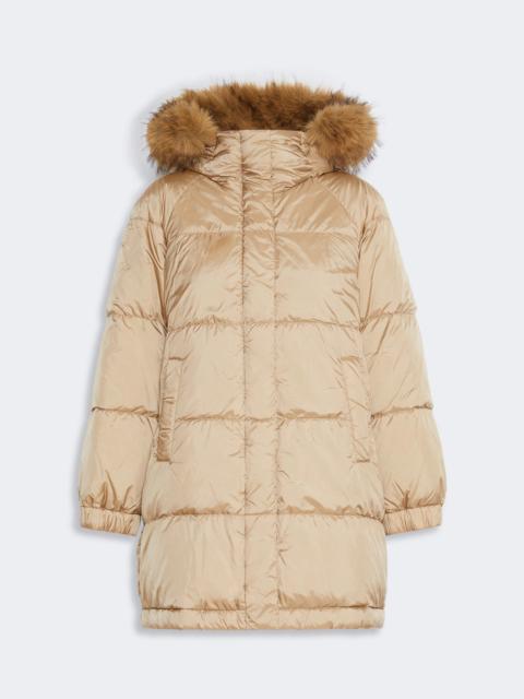 WEEKEND Max Mara ANFORA Reversible midi parka in water-repellent plain-weave fabric - CAMEL