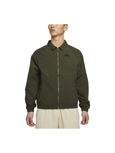 Nike Nike SB Skateboard Casual Sports Cargo Skateboard Woven Jacket Green CV4306-325