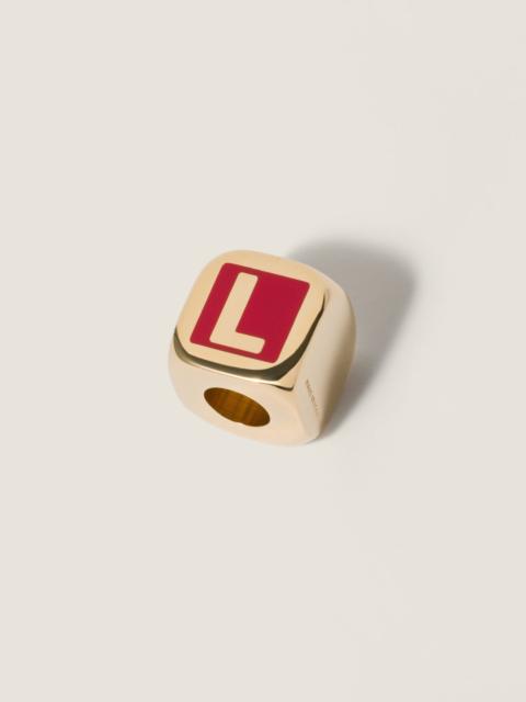 Miu Miu Enameled metal dice charm