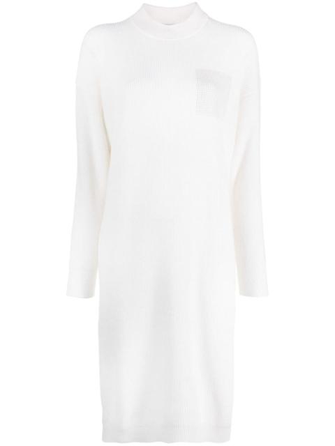 PESERICO metallic-threading tricot midi dress