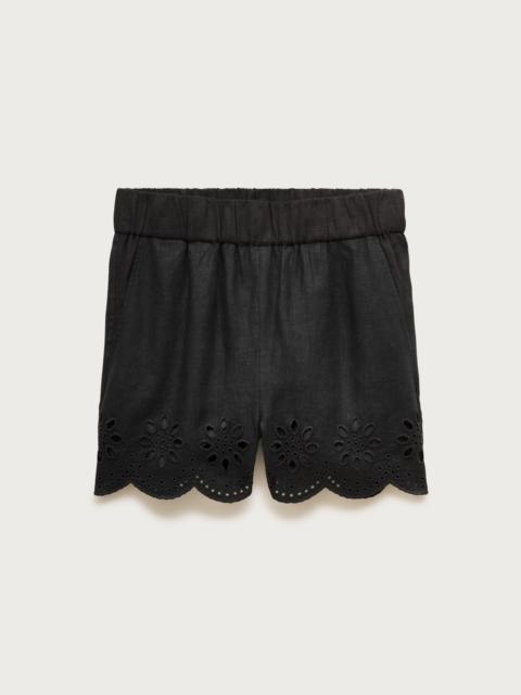 J.CREW Tropez eyelet short in linen
