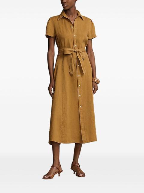 Polo Ralph Lauren button-front belted midi dress