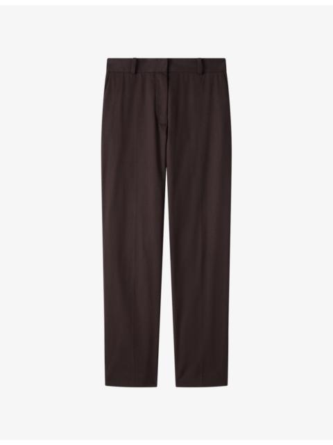 JOSEPH Coleman Tapered-Leg Stretch-Cotton Trousers