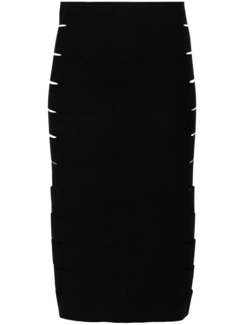 Alaïa cut-out band midi skirt