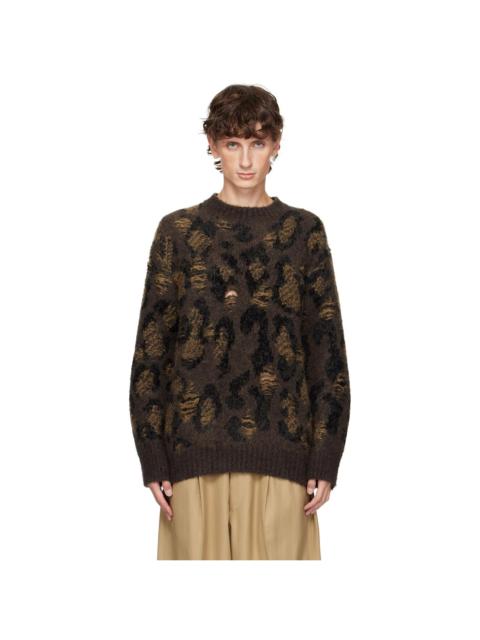 Junya Watanabe MAN Brown Jacquard Sweater